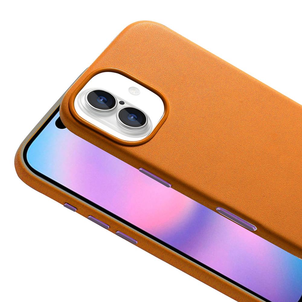 Apple iPhone 17 Kılıf M-safe Şarj Özellikli PU Deri Görünümlü Zore Kupra Kapak