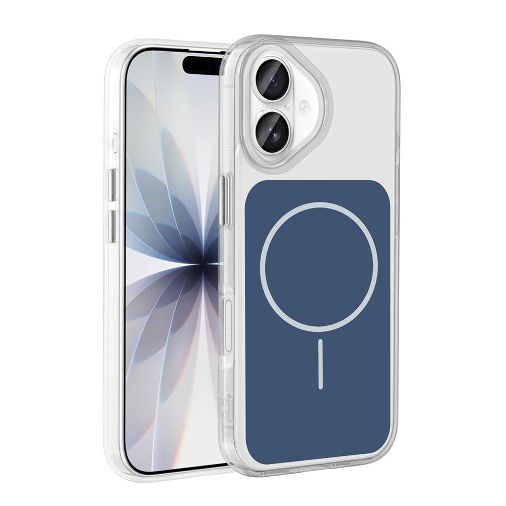 Apple iPhone 17 Kılıf M-Safe Şarj Özellikli Metal Buton Tasarımlı Zore İkonik Sert Silikon Kapak