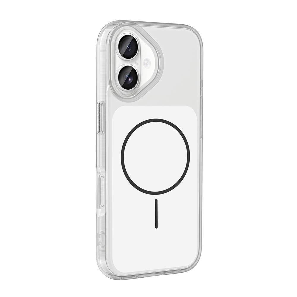 Apple iPhone 17 Kılıf M-Safe Şarj Özellikli Metal Buton Tasarımlı Zore İkonik Sert Silikon Kapak