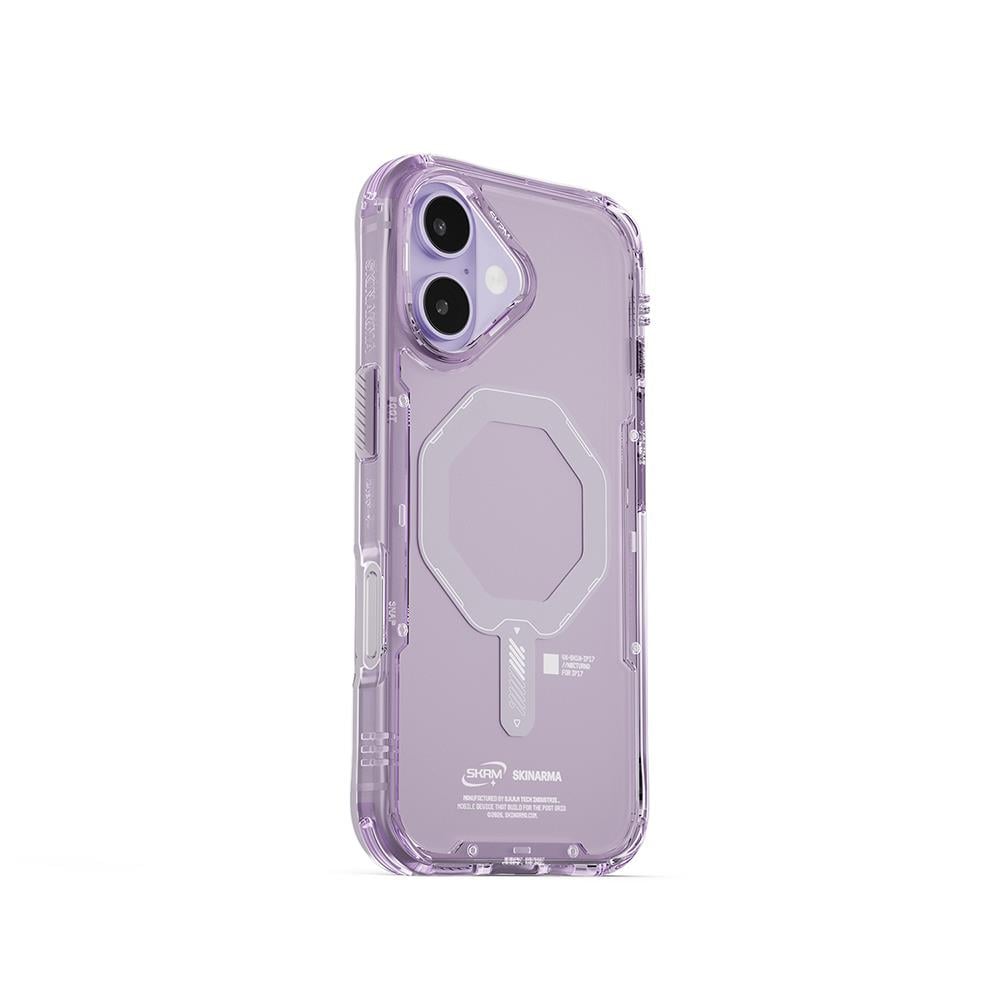 Apple iPhone 17 Kılıf M-safe Şarj Özellikli Şeffaf Airbag Tasarımlı Skinarma Saido Mag-Charge Kapak