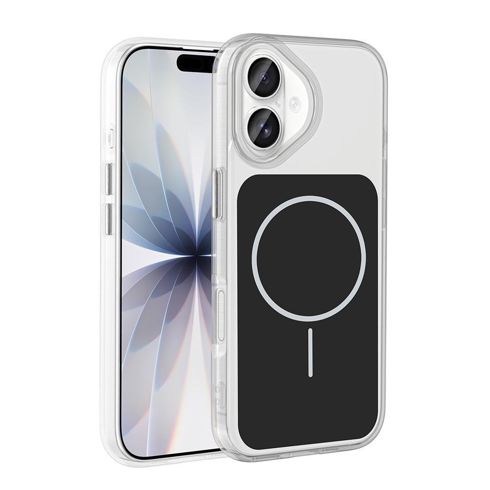 Apple iPhone 17 Kılıf M-Safe Şarj Özellikli Metal Buton Tasarımlı Zore İkonik Sert Silikon Kapak