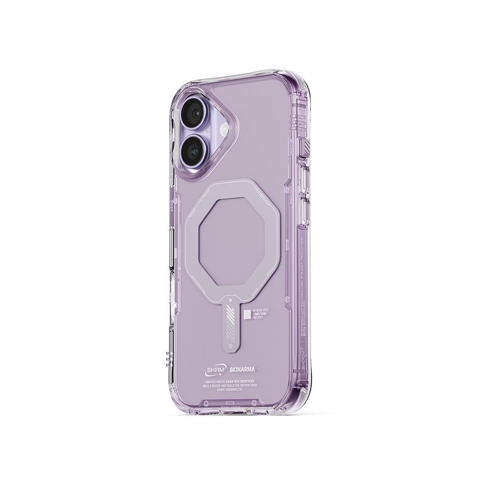 Apple iPhone 17 Kılıf M-safe Şarj Özellikli Şeffaf Airbag Tasarımlı Skinarma Saido Mag-Charge Kapak