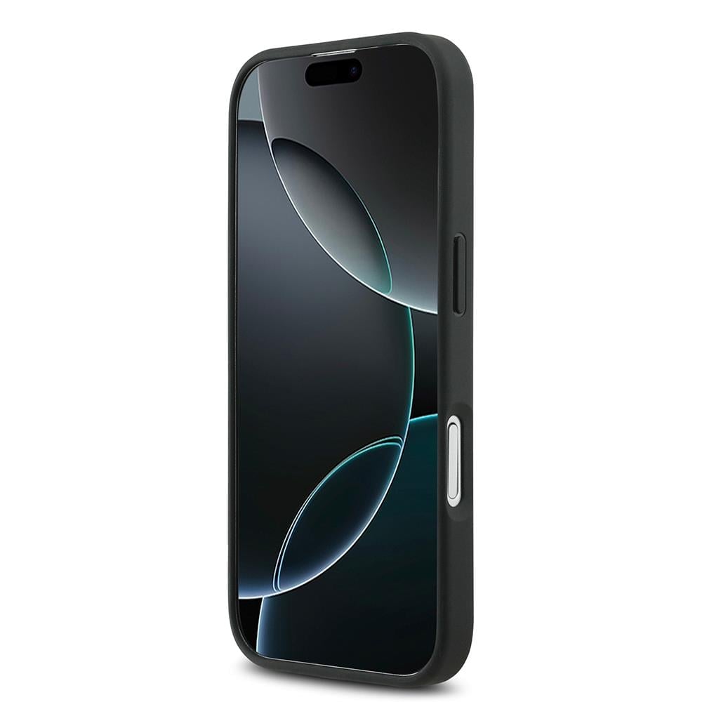 Apple iPhone 17 Kılıf Mercedes Benz Orjinal Lisanslı M-safe Şarj Özellikli Şeritli Yıldız Desenli Metal Logolu Deri Kapak