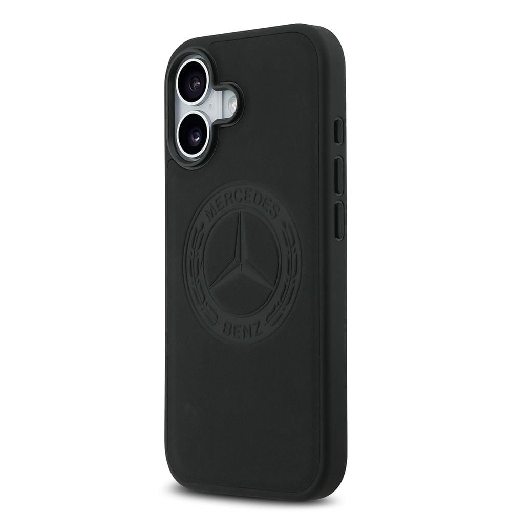 Apple iPhone 17 Kılıf Mercedes Benz Orjinal Lisanslı M-safe Şarj Özellikli Hakiki Deri Nostaljik Yıldız Dizayn Kapak