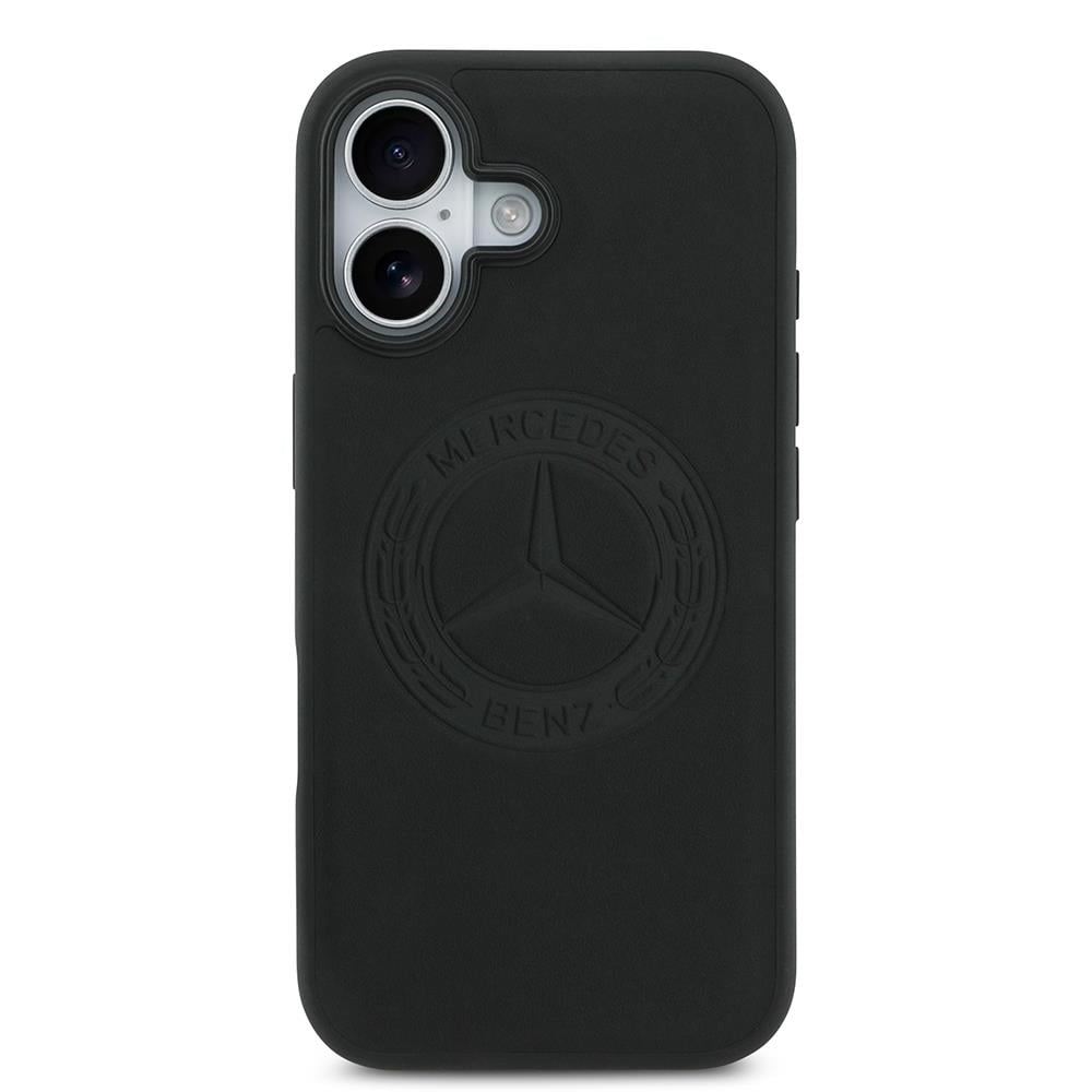 Apple iPhone 17 Kılıf Mercedes Benz Orjinal Lisanslı M-safe Şarj Özellikli Hakiki Deri Nostaljik Yıldız Dizayn Kapak