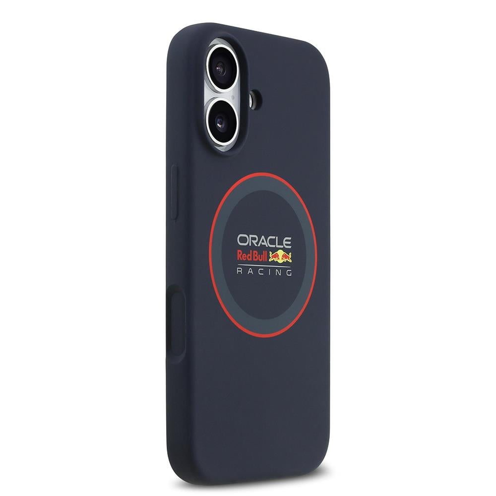 Apple iPhone 17 Kılıf Redbull Orjinal Lisanslı M-safe Şarj Özellikli Kırmızı Halka ve Logo Silikon Kapak