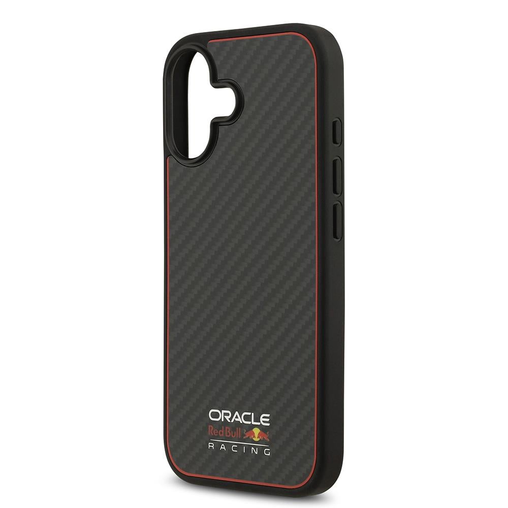 Apple iPhone 17 Kılıf Redbull Orjinal Lisanslı M-safe Şarj Özellikli Karbon Fiber Parlayan Logolu Kevlar Kapak