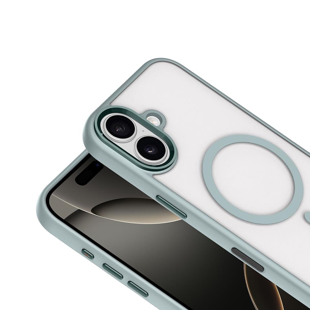 Apple iPhone 17 Kılıf Wireless Şarj Özellikli Zore Krom M-safe Silikon Kapak