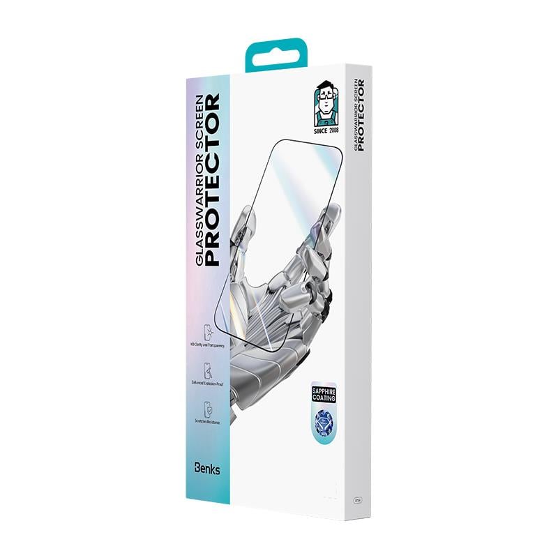 Apple iPhone 17 Pro Benks Glass Warrior Safir Coating 0.3mm Cam Ekran Koruyucu + Kolay Uygulama Aparatı