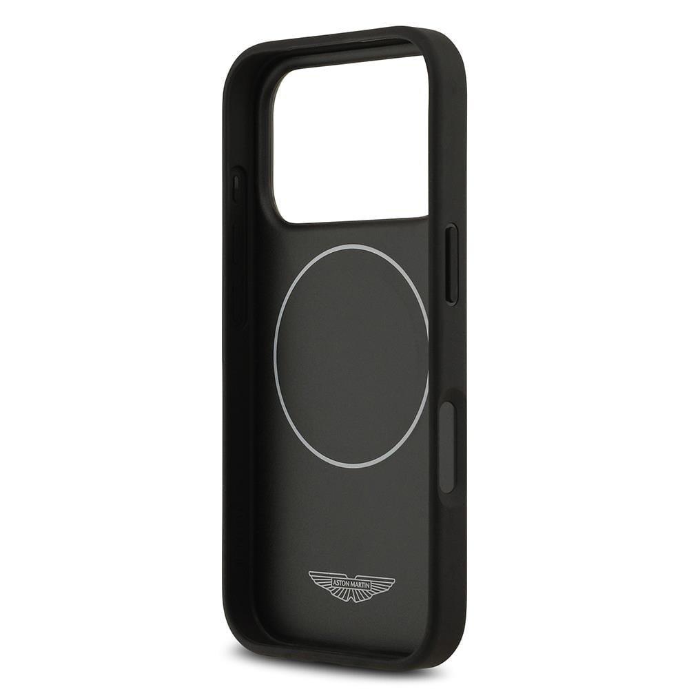 Apple iPhone 17 Pro Kılıf Aston Martin Orjinal Lisanslı M-safe Şarj Özellikli Karbon Fiber Kevlar Kapak