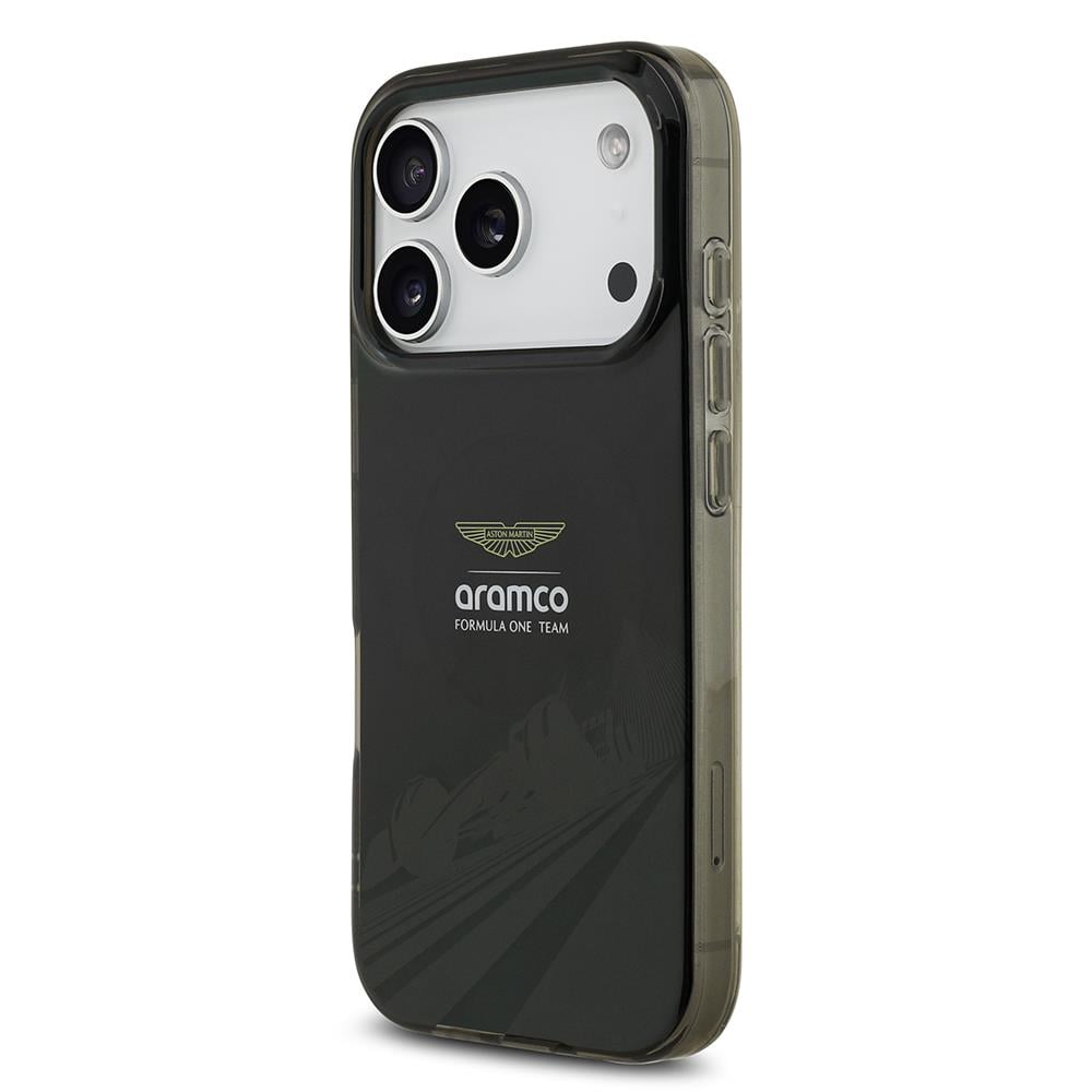 Apple iPhone 17 Pro Kılıf Aston Martin Orjinal Lisanslı M-safe Şarj Özellikli IML Baskı Logolu Formula Tasarımlı Kapak