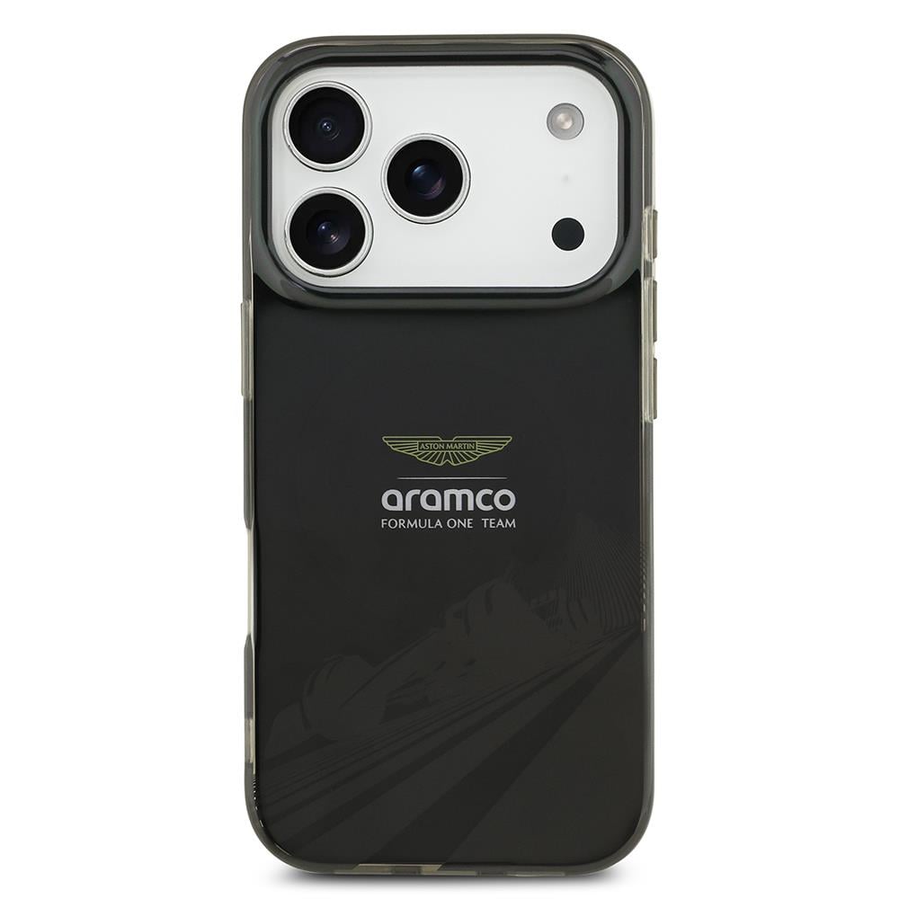 Apple iPhone 17 Pro Kılıf Aston Martin Orjinal Lisanslı M-safe Şarj Özellikli IML Baskı Logolu Formula Tasarımlı Kapak