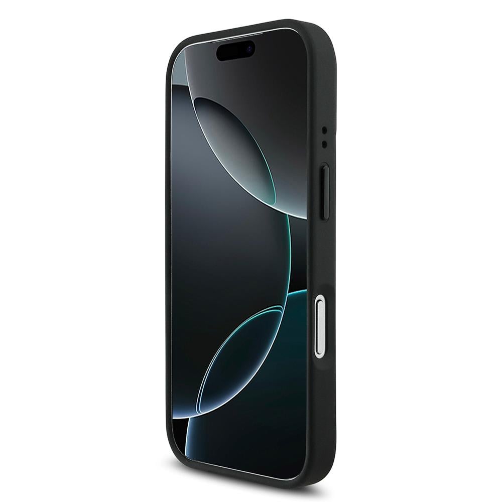Apple iPhone 17 Pro Kılıf BMW Orjinal Lisanslı M-safe Şarj Özellikli Deri Arka Yüzey Metal Logolu Delikli Şerit Tasarımlı Kapak