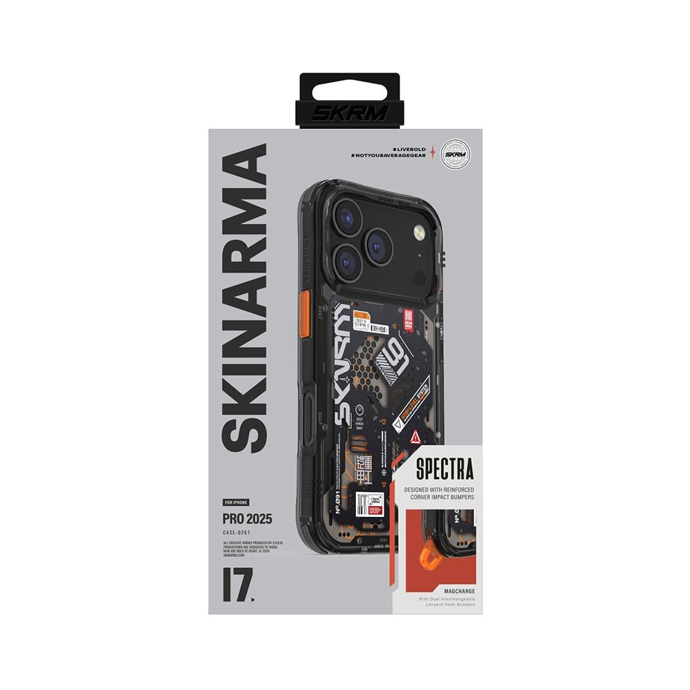 Apple iPhone 17 Pro Kılıf Desenli Airbag Tasarımlı Skinarma Spectra Kapak
