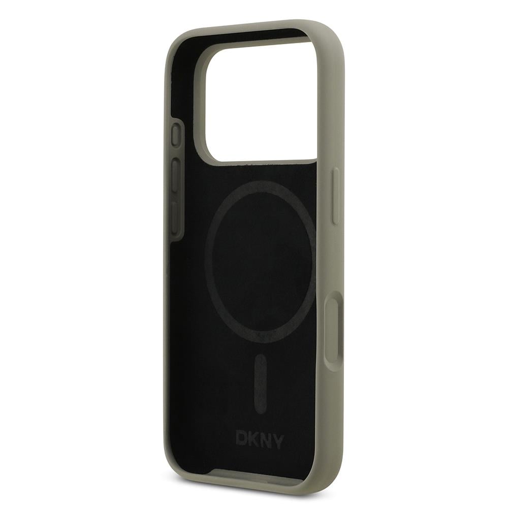 Apple iPhone 17 Pro Kılıf DKNY Orjinal Lisanslı M-safe Şarj Özellikli Metal Logolu Silikon Kapak