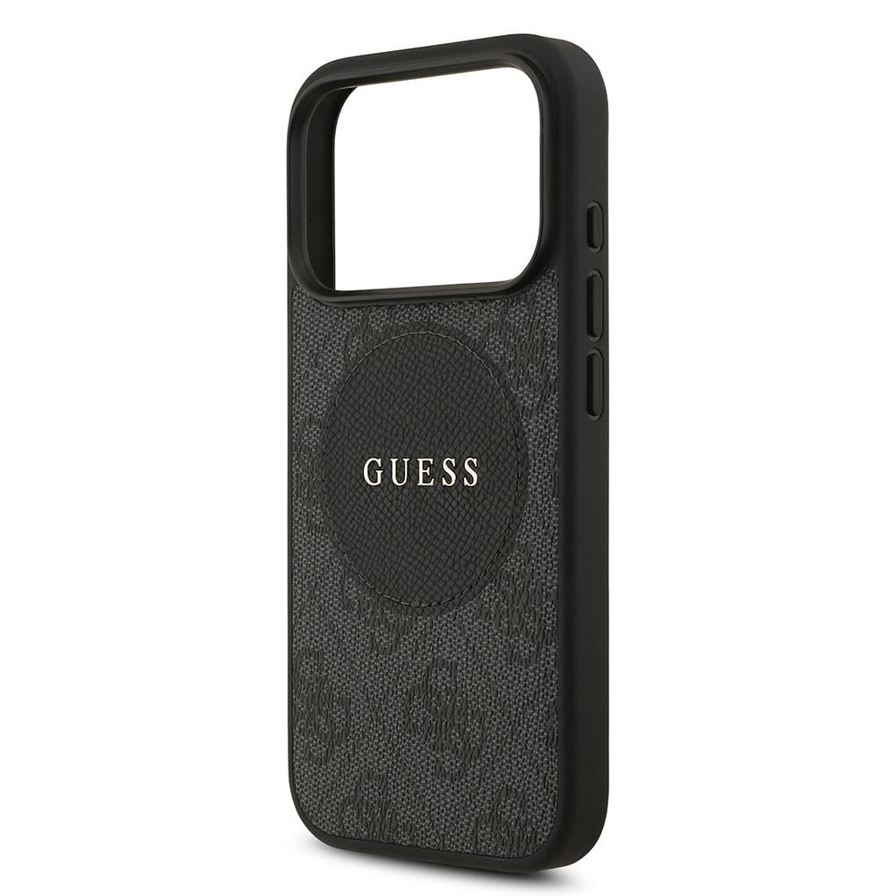 Apple iPhone 17 Pro Kılıf Guess Orjinal Lisanslı M-safe Şarj Özellikli Yazı Logolu Circle Classic Kapak