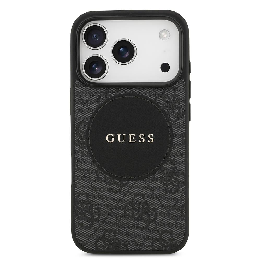 Apple iPhone 17 Pro Kılıf Guess Orjinal Lisanslı M-safe Şarj Özellikli Yazı Logolu Circle Classic Kapak