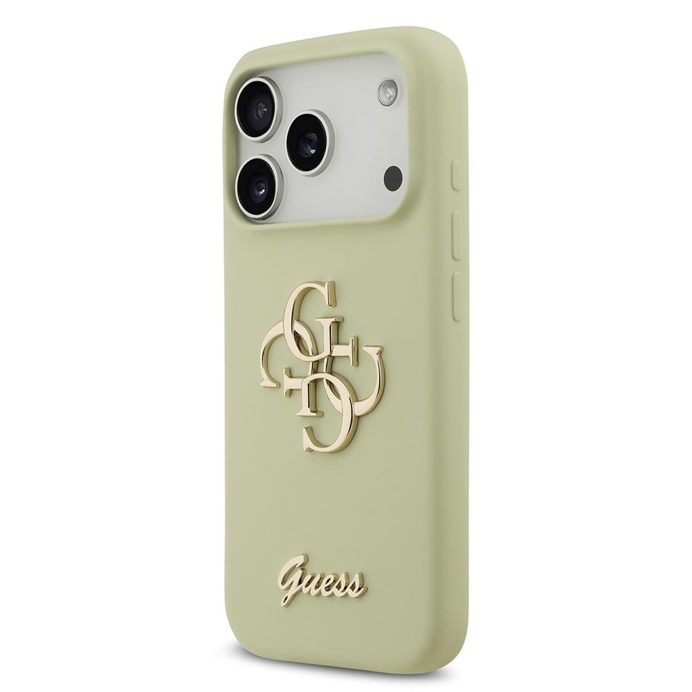 Apple iPhone 17 Pro Kılıf Guess Orjinal Lisanslı Grained Yazı Logolu Kapak