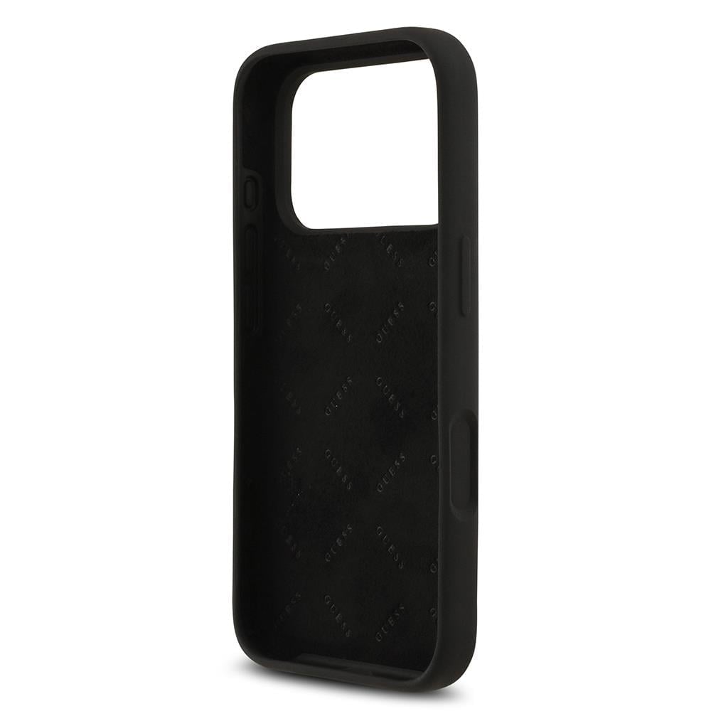 Apple iPhone 17 Pro Kılıf Guess Orjinal Lisanslı Grained Yazı Logolu Kapak