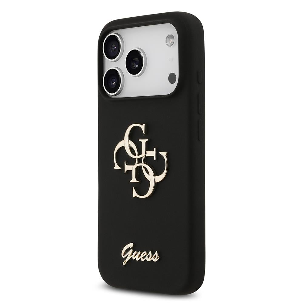 Apple iPhone 17 Pro Kılıf Guess Orjinal Lisanslı Grained Yazı Logolu Kapak