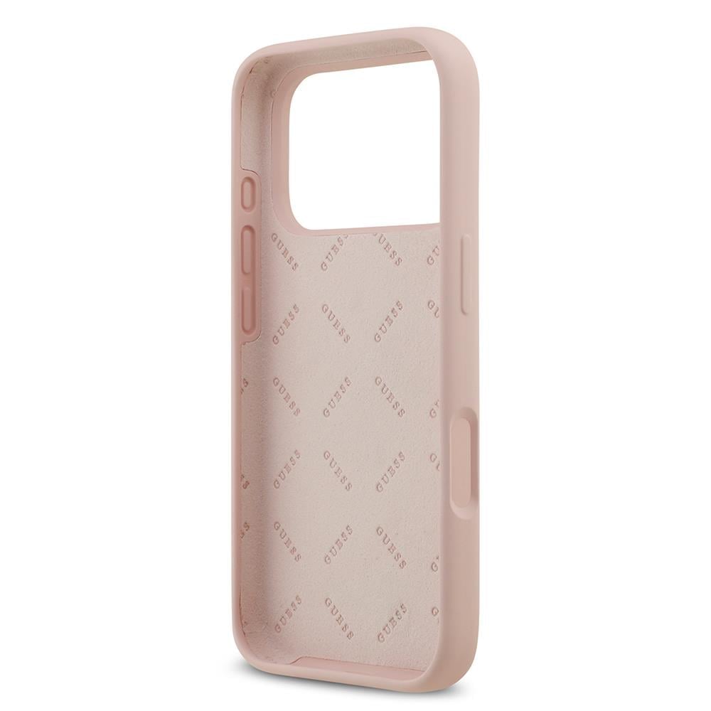 Apple iPhone 17 Pro Kılıf Guess Orjinal Lisanslı Grained Yazı Logolu Kapak