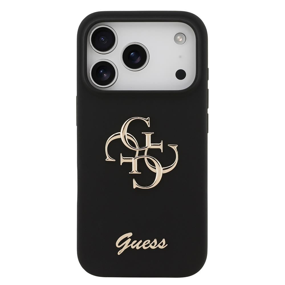 Apple iPhone 17 Pro Kılıf Guess Orjinal Lisanslı Grained Yazı Logolu Kapak