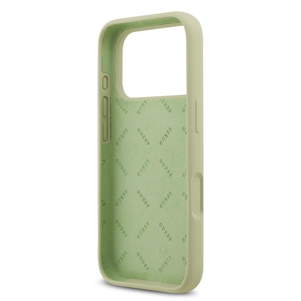 Apple iPhone 17 Pro Kılıf Guess Orjinal Lisanslı Grained Yazı Logolu Kapak