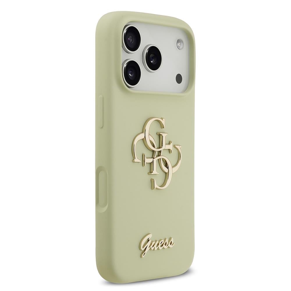 Apple iPhone 17 Pro Kılıf Guess Orjinal Lisanslı Grained Yazı Logolu Kapak