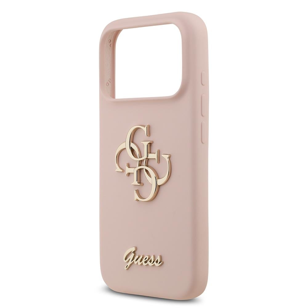 Apple iPhone 17 Pro Kılıf Guess Orjinal Lisanslı Grained Yazı Logolu Kapak