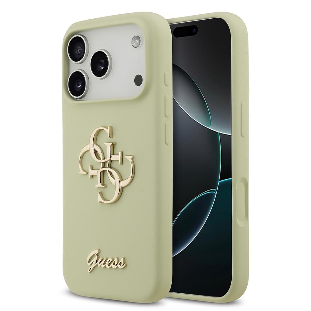 Apple iPhone 17 Pro Kılıf Guess Orjinal Lisanslı Grained Yazı Logolu Kapak