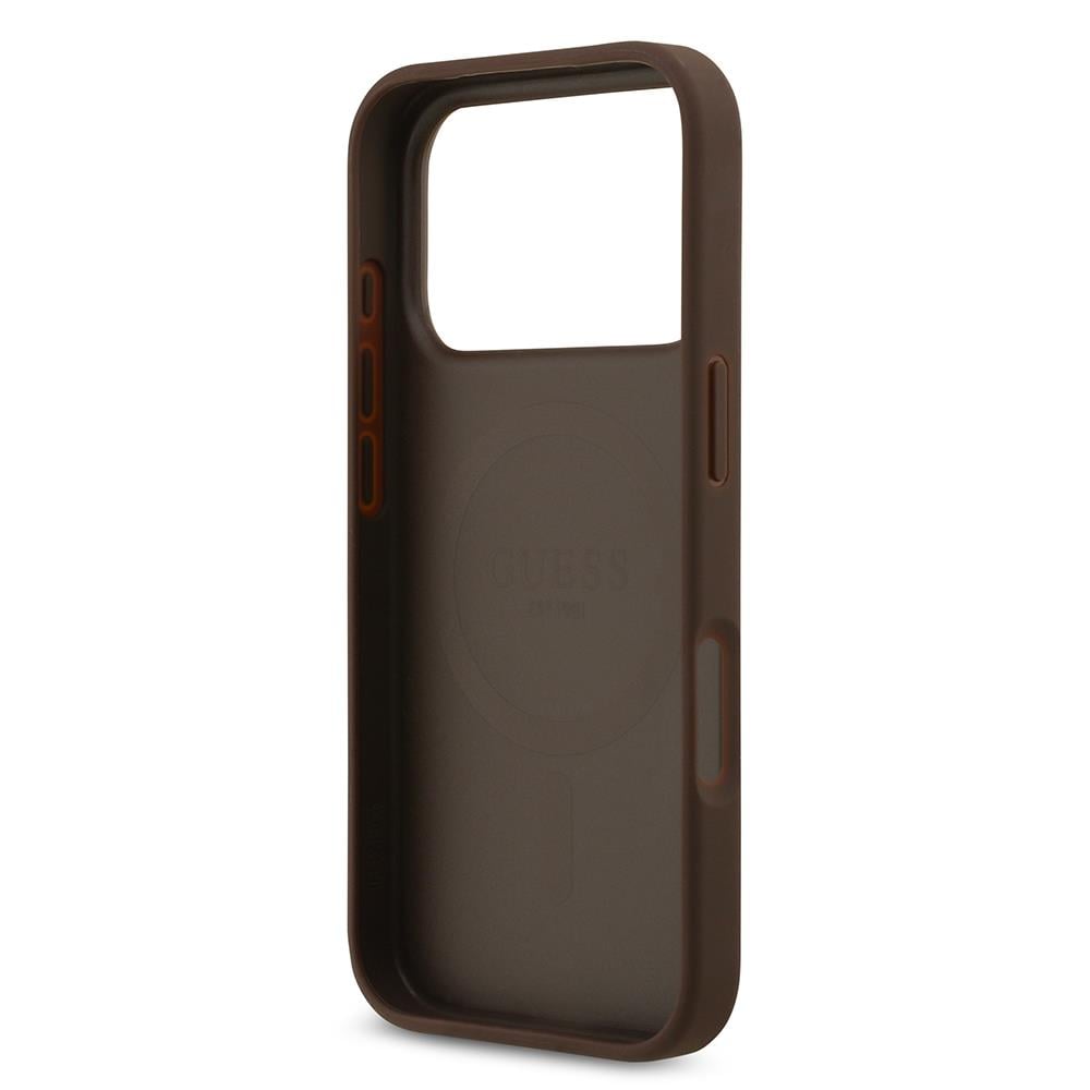 Apple iPhone 17 Pro Kılıf Guess Orjinal Lisanslı M-safe Şarj Özellikli Yazı Logolu Circle Classic Kapak