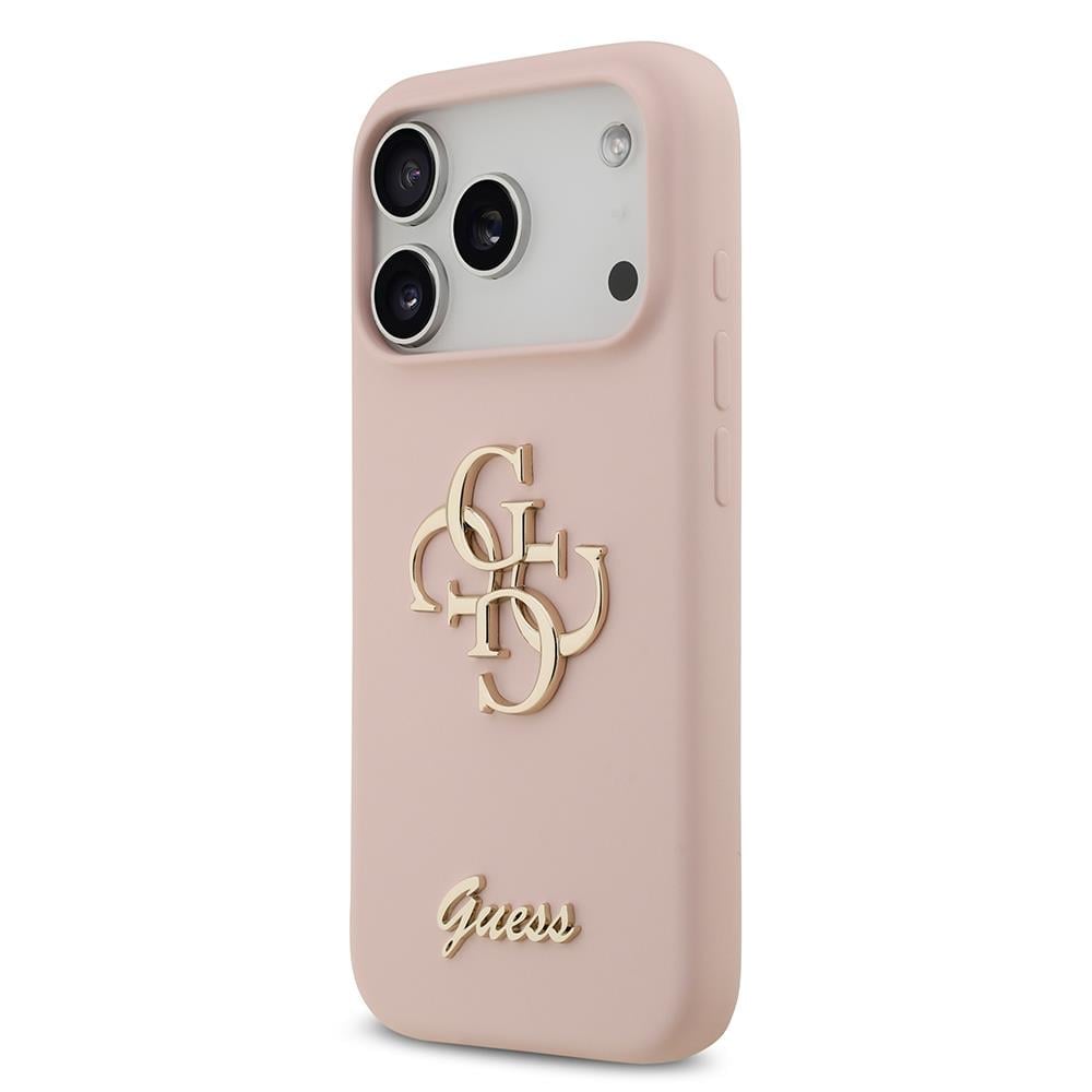 Apple iPhone 17 Pro Kılıf Guess Orjinal Lisanslı Grained Yazı Logolu Kapak