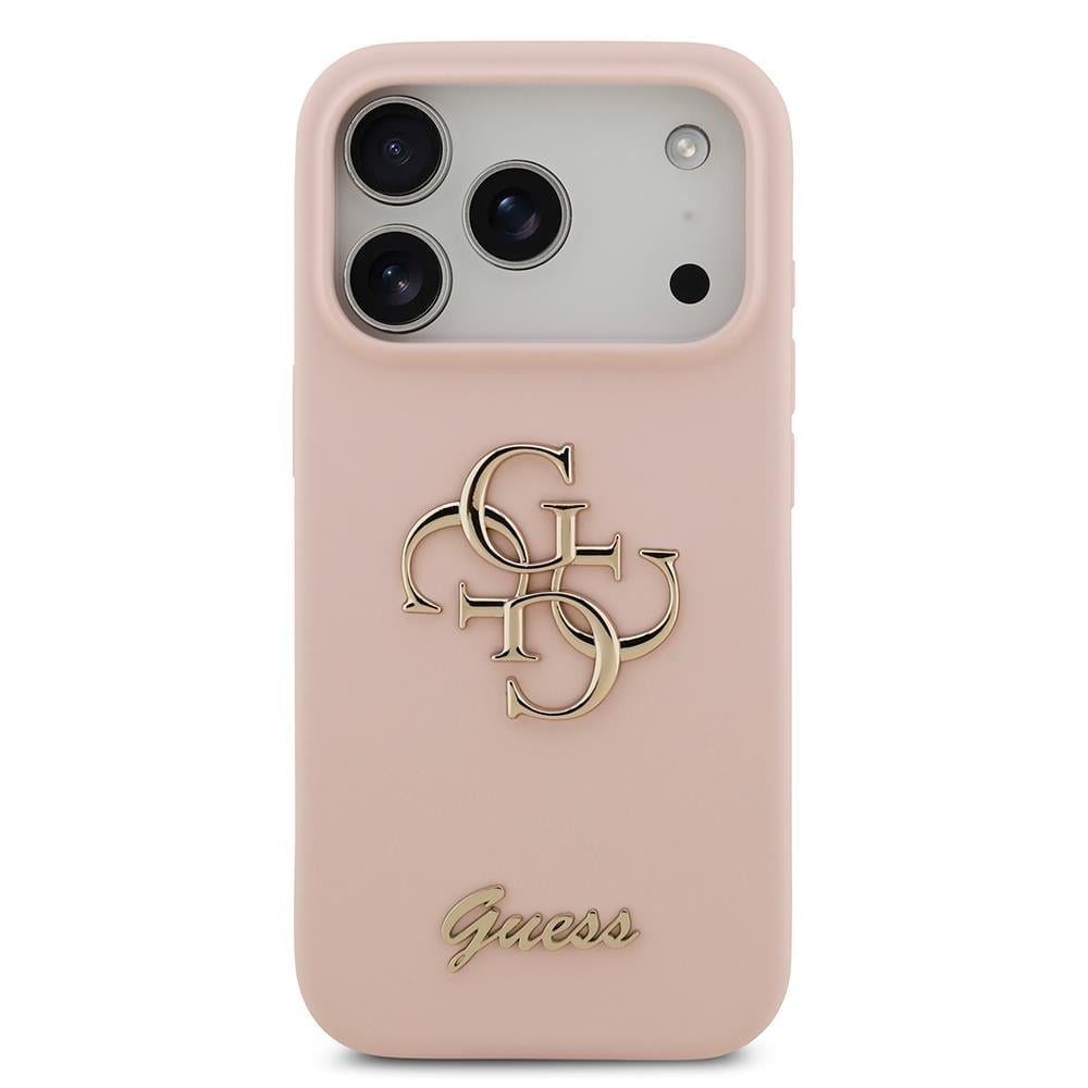 Apple iPhone 17 Pro Kılıf Guess Orjinal Lisanslı Grained Yazı Logolu Kapak