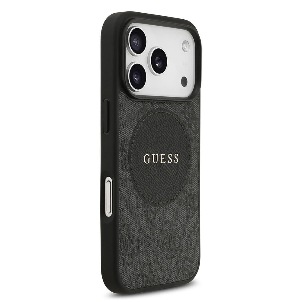 Apple iPhone 17 Pro Kılıf Guess Orjinal Lisanslı M-safe Şarj Özellikli Yazı Logolu Circle Classic Kapak