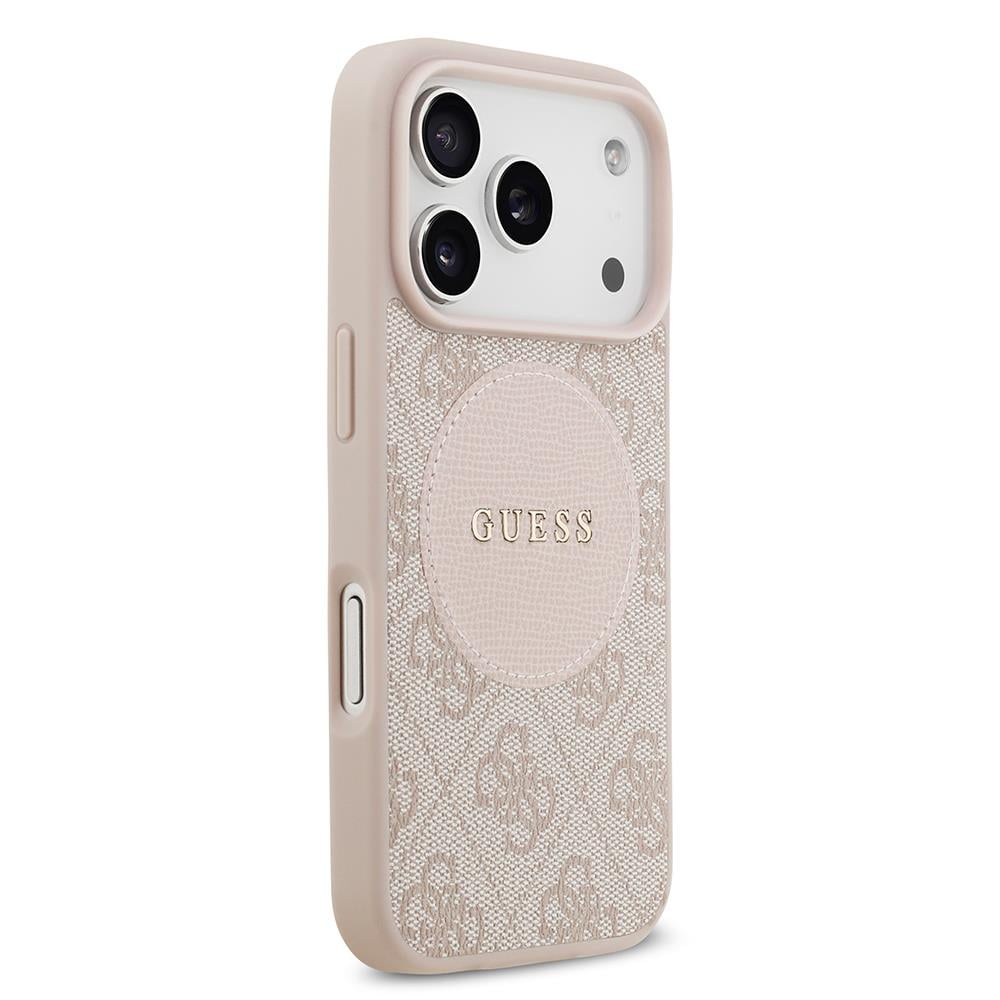 Apple iPhone 17 Pro Kılıf Guess Orjinal Lisanslı M-safe Şarj Özellikli Yazı Logolu Circle Classic Kapak