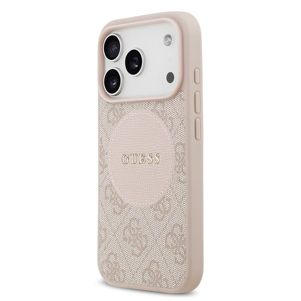 Apple iPhone 17 Pro Kılıf Guess Orjinal Lisanslı M-safe Şarj Özellikli Yazı Logolu Circle Classic Kapak