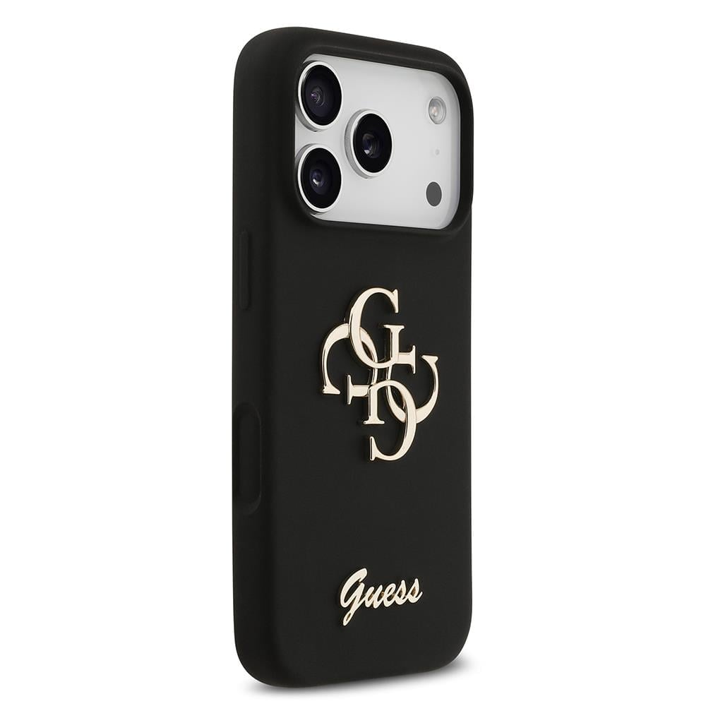 Apple iPhone 17 Pro Kılıf Guess Orjinal Lisanslı Grained Yazı Logolu Kapak