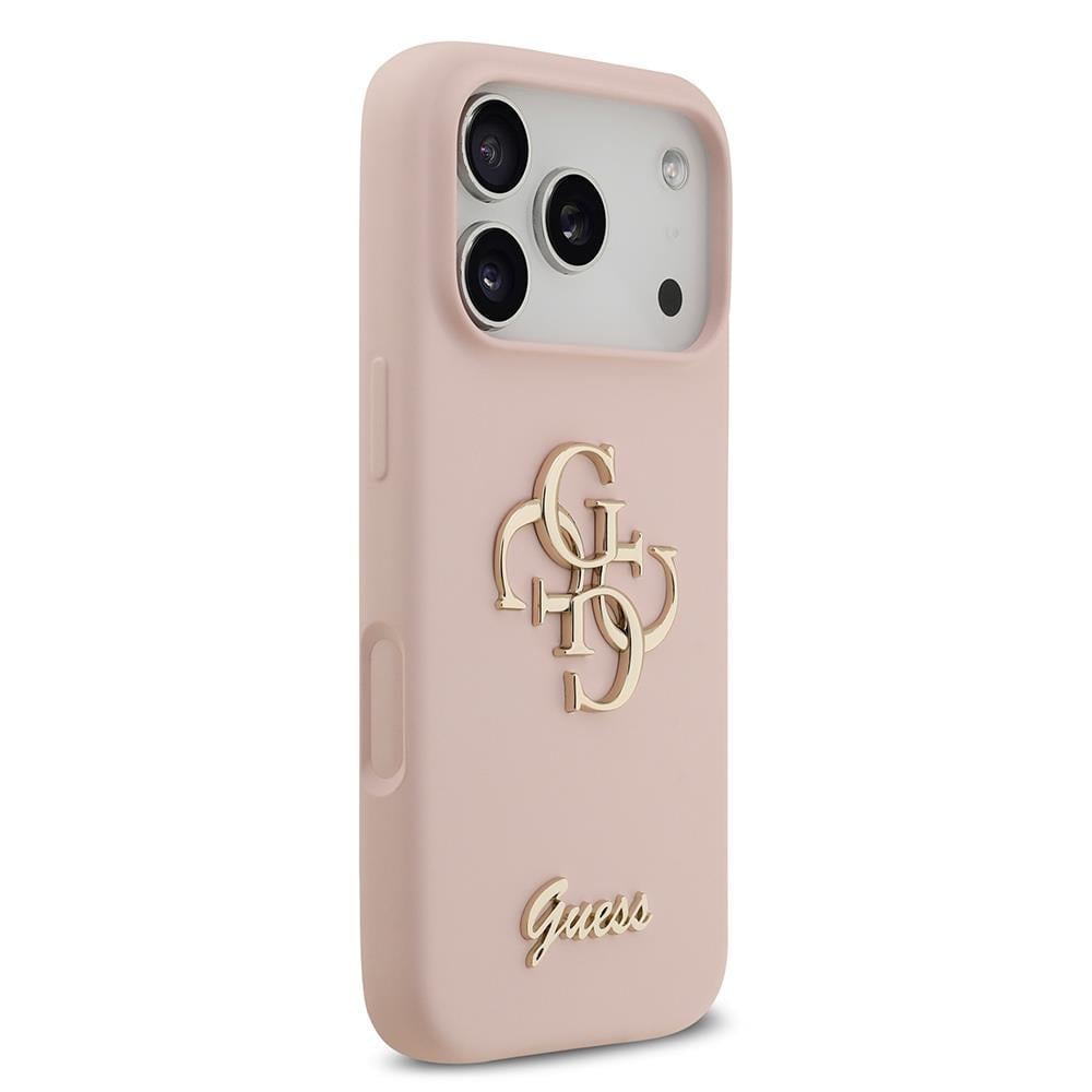 Apple iPhone 17 Pro Kılıf Guess Orjinal Lisanslı Grained Yazı Logolu Kapak