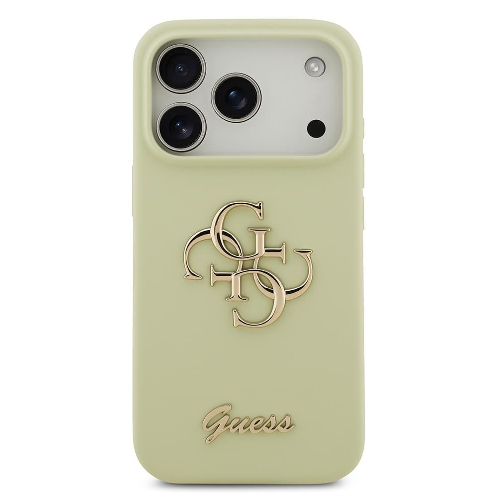 Apple iPhone 17 Pro Kılıf Guess Orjinal Lisanslı Grained Yazı Logolu Kapak
