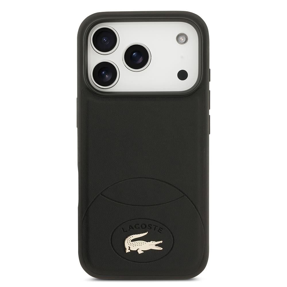 Apple iPhone 17 Pro Kılıf Lacoste Orjinal Lisanslı M-safe Şarj Özellikli PU Deri Tasarımlı Metal Logolu Kapak