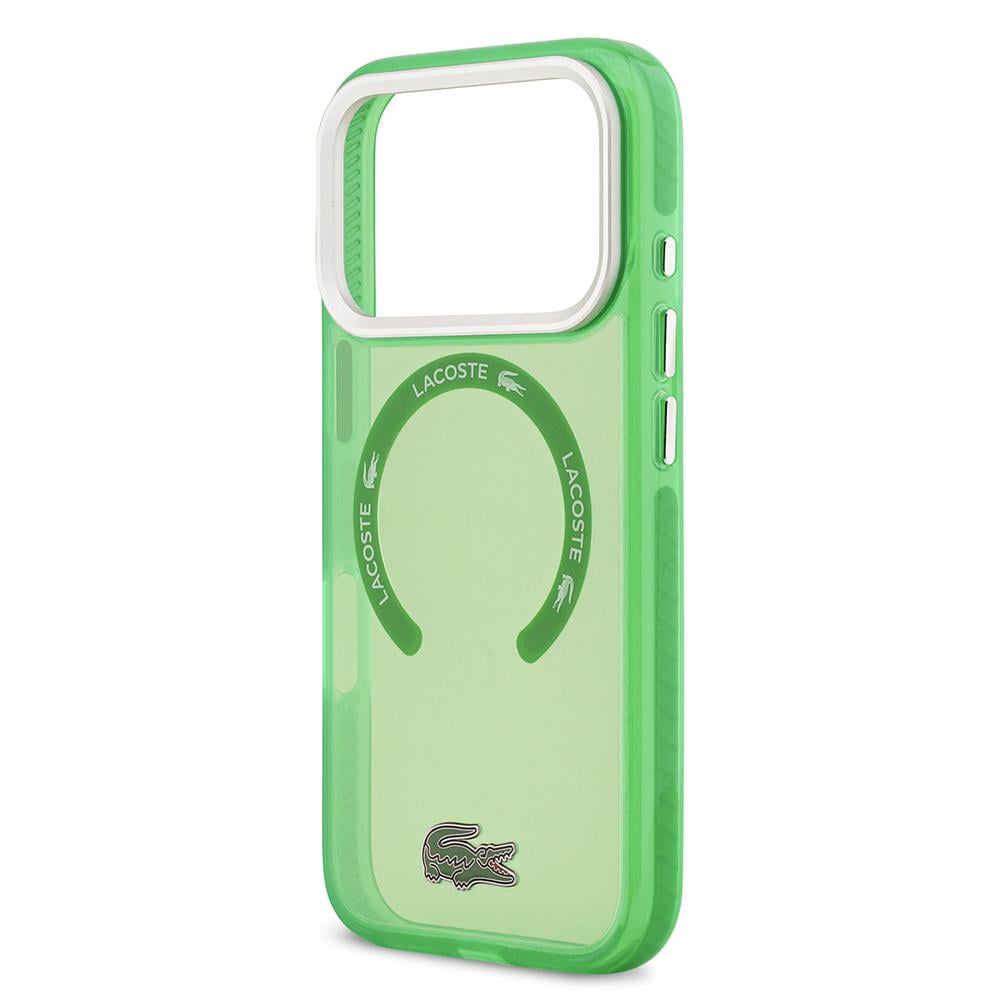 Apple iPhone 17 Pro Kılıf Lacoste Orjinal Lisanslı M-safe Şarj Özellikli İkonik Timsah Logolu Buzlu Kapak