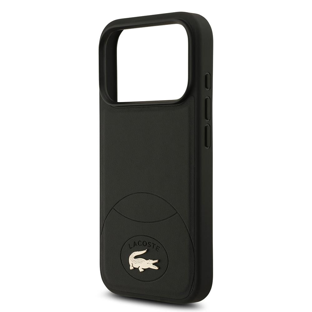 Apple iPhone 17 Pro Kılıf Lacoste Orjinal Lisanslı M-safe Şarj Özellikli PU Deri Tasarımlı Metal Logolu Kapak