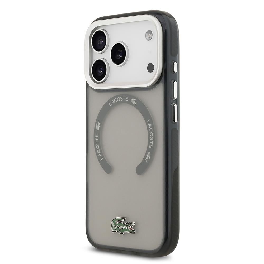 Apple iPhone 17 Pro Kılıf Lacoste Orjinal Lisanslı M-safe Şarj Özellikli İkonik Timsah Logolu Buzlu Kapak