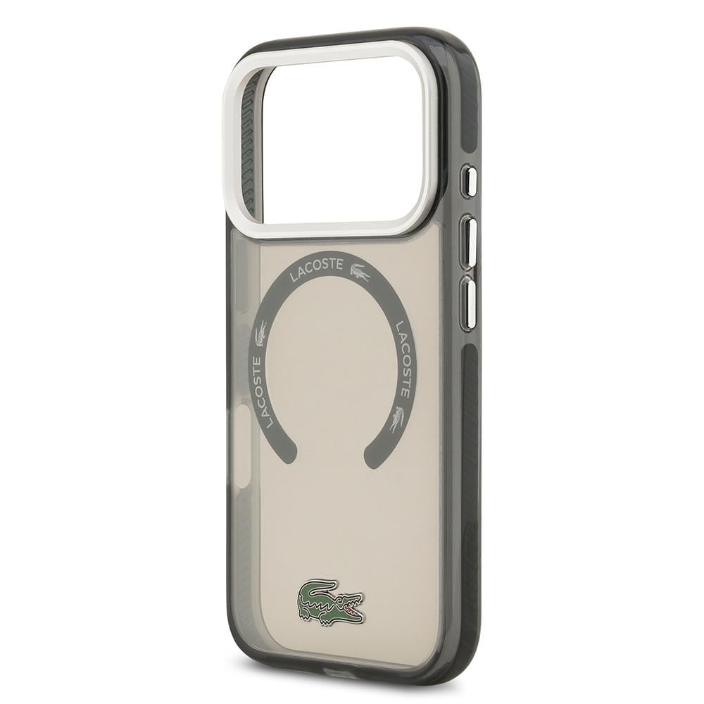 Apple iPhone 17 Pro Kılıf Lacoste Orjinal Lisanslı M-safe Şarj Özellikli İkonik Timsah Logolu Buzlu Kapak