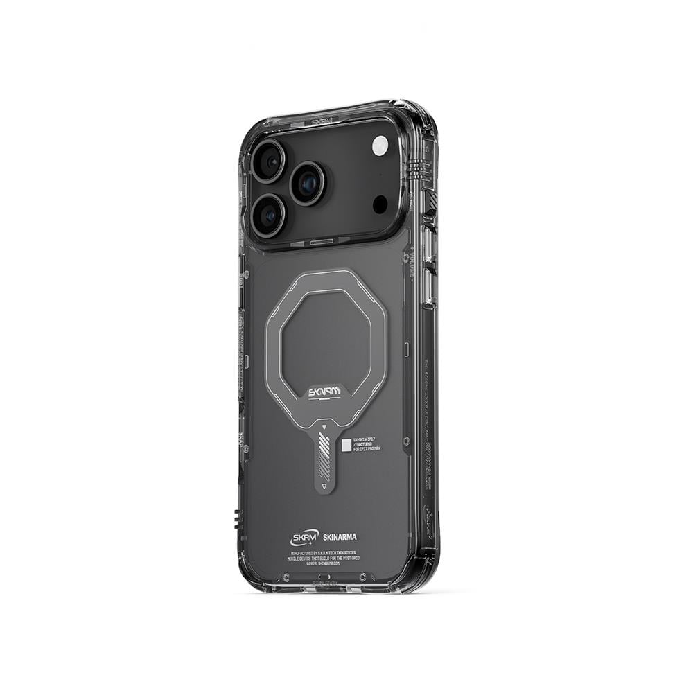 Apple iPhone 17 Pro Kılıf M-safe Şarj Özellikli Şeffaf Airbag Tasarımlı Skinarma Saido Mag-Charge Kapak