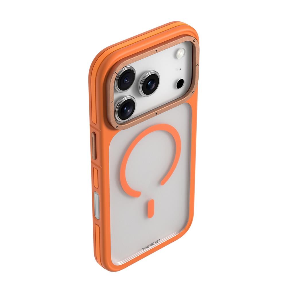 Apple iPhone 17 Pro Kılıf M-safe Şarj Özellikli Youngkit Rock Sand Serisi Kapak