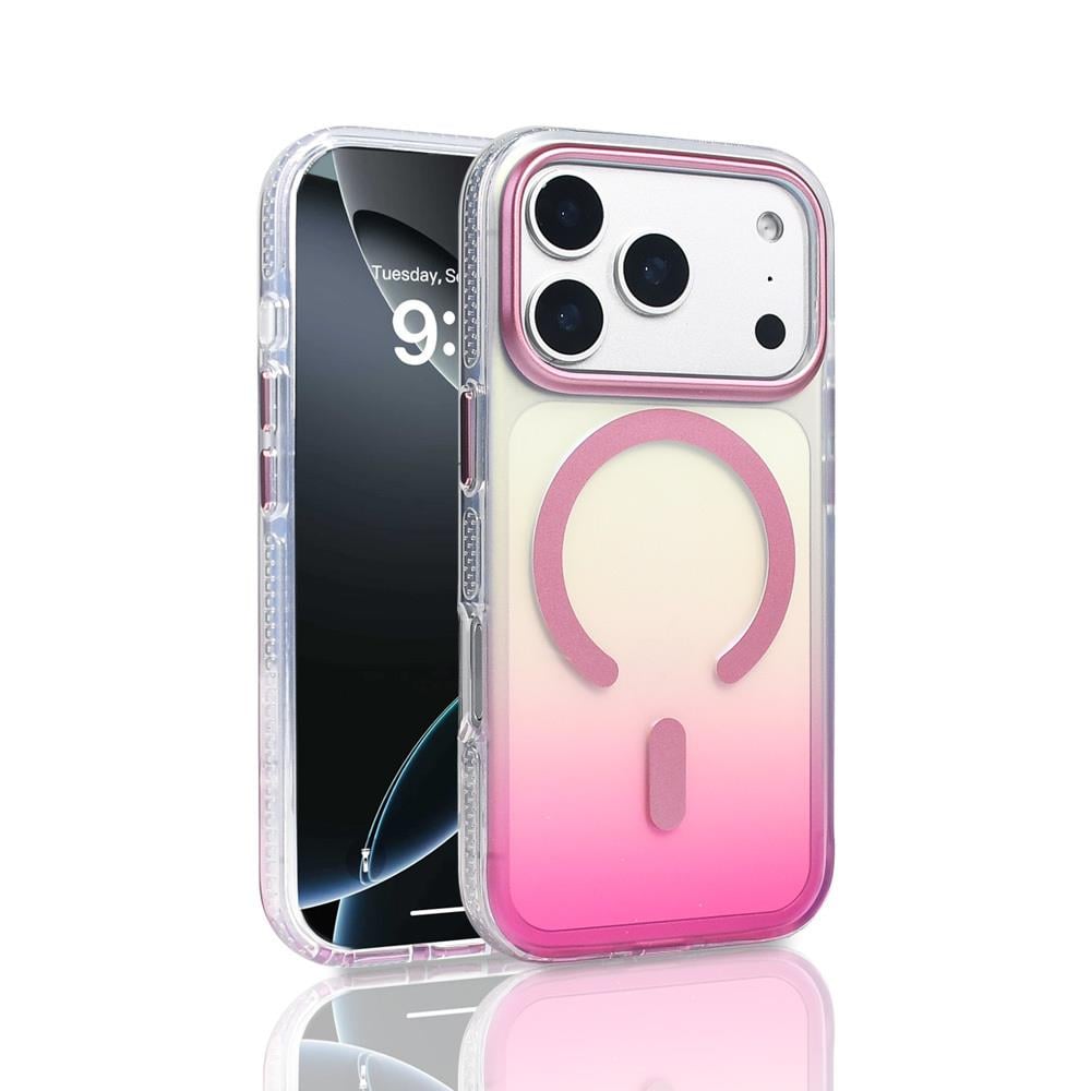 Apple iPhone 17 Pro Kılıf M-safe Şarj Özellikli Transparan Renk Geçişli Zore Toros Kapak
