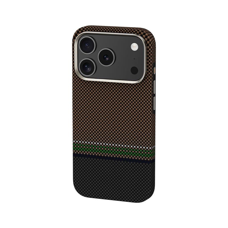 Apple iPhone 17 Pro Kılıf M-safe Şarj Özellikli Karbon Fiber Tasarımlı Benks Prestige ArmorPro Kevlar Kapak