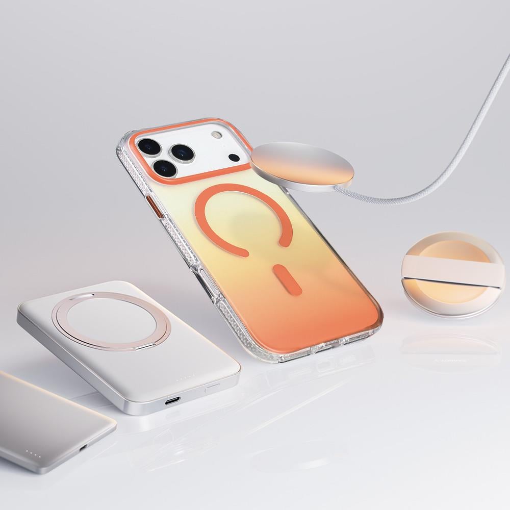 Apple iPhone 17 Pro Kılıf M-safe Şarj Özellikli Transparan Renk Geçişli Zore Toros Kapak