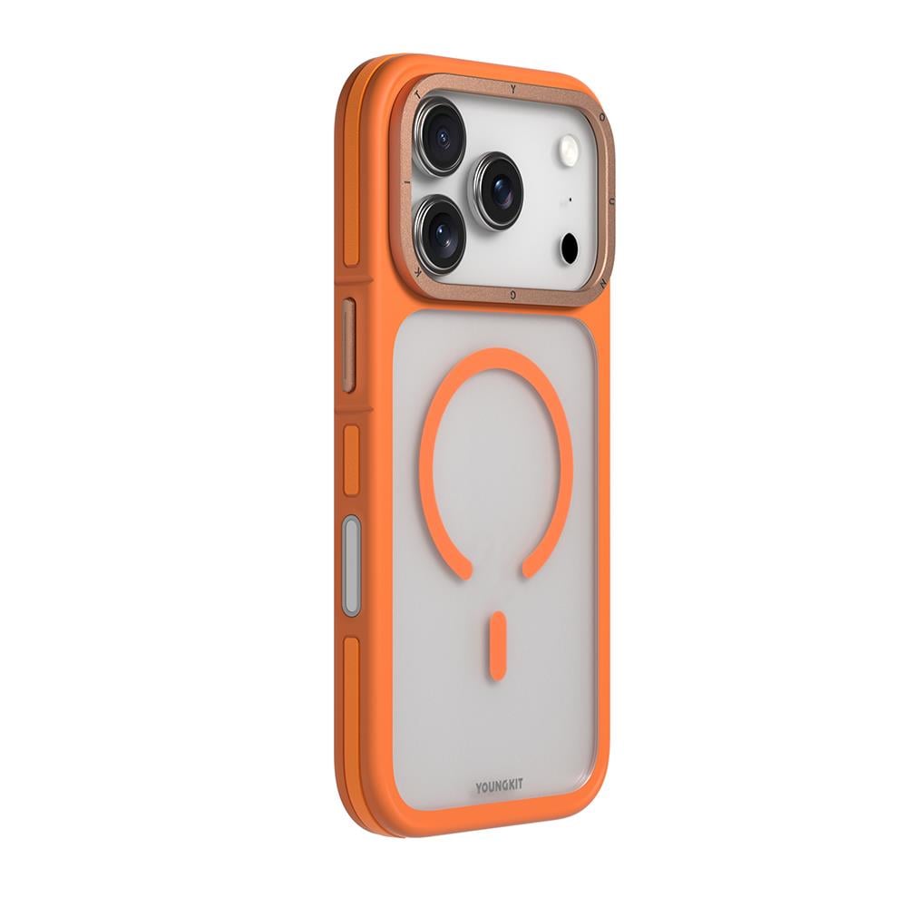 Apple iPhone 17 Pro Kılıf M-safe Şarj Özellikli Youngkit Rock Sand Serisi Kapak